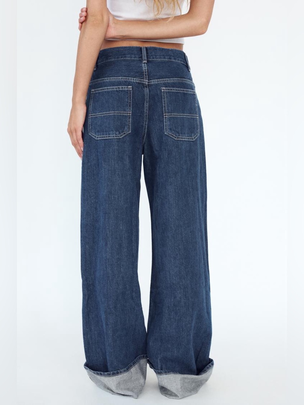 Zara TRF Wide Leg High Waist Jeans US 4 - Picture 6 of 11
